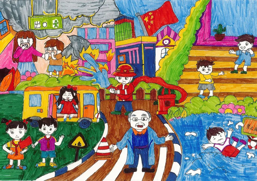 童画安全共绘蓝图画出了怎样的安全观快来一睹获奖作品风采吧